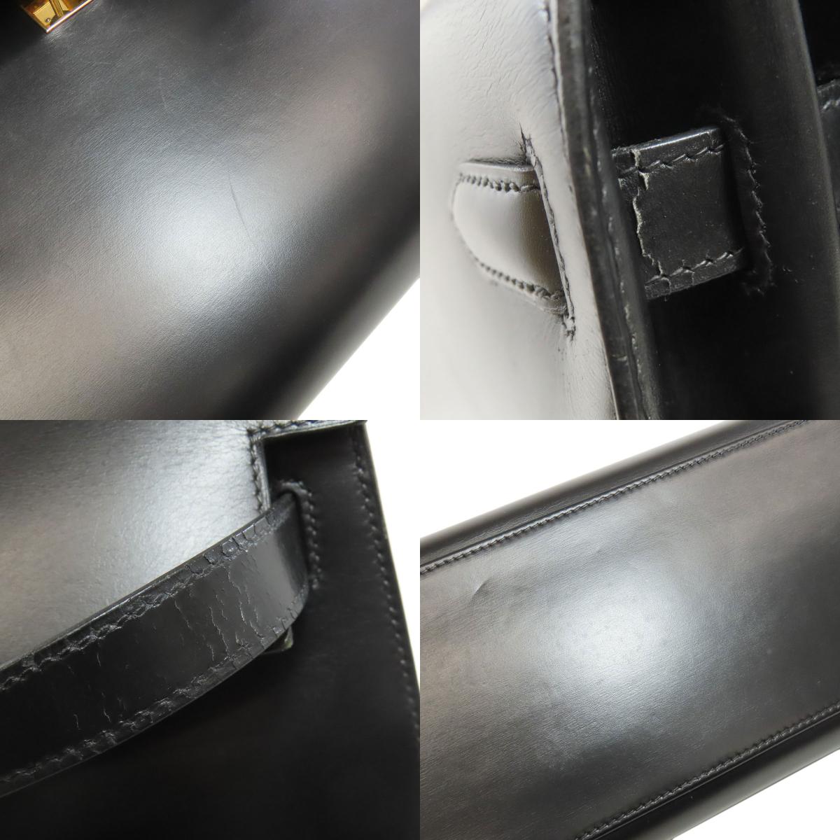 HERMES Kelly 32 Outside Stitching GoldHardware Handbag Box calf Ladies [Used]