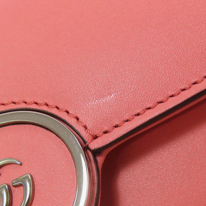 GUCCI 379722 Double G Logo Mini Chain Shoulder 2WAY Shoulder Bag Leather Ladies [Used]