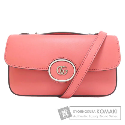 GUCCI 379722 Double G Logo Mini Chain Shoulder 2WAY Shoulder Bag Leather Ladies [Used]