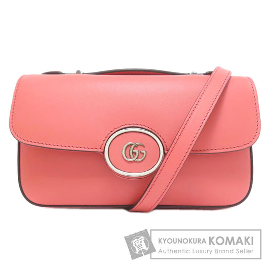 GUCCI 379722 Double G Logo Mini Chain Shoulder 2WAY Shoulder Bag Leather Ladies [Used]