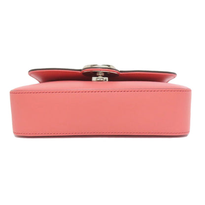 GUCCI 379722 Double G Logo Mini Chain Shoulder 2WAY Shoulder Bag Leather Ladies [Used]