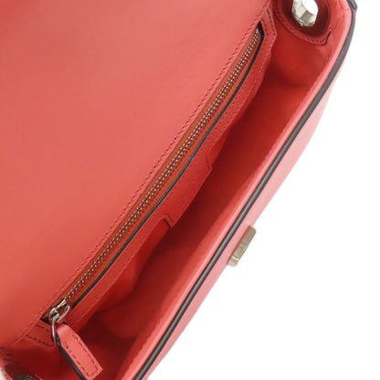 GUCCI 379722 Double G Logo Mini Chain Shoulder 2WAY Shoulder Bag Leather Ladies [Used]