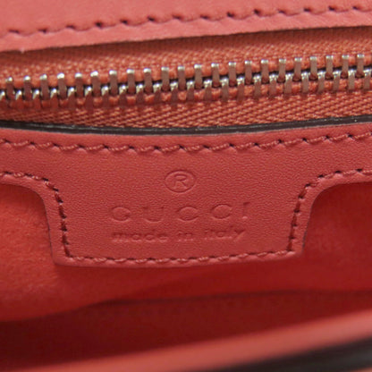 GUCCI 379722 Double G Logo Mini Chain Shoulder 2WAY Shoulder Bag Leather Ladies [Used]