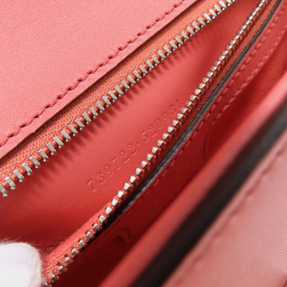 GUCCI 379722 Double G Logo Mini Chain Shoulder 2WAY Shoulder Bag Leather Ladies [Used]