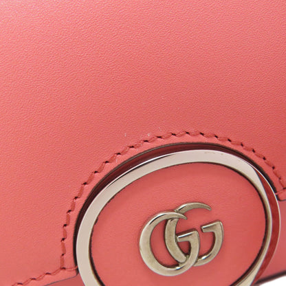 GUCCI 379722 Double G Logo Mini Chain Shoulder 2WAY Shoulder Bag Leather Ladies [Used]
