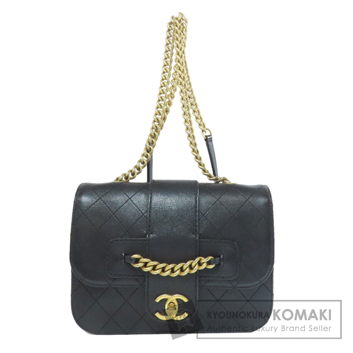 CHANEL COCO Mark ChainShoulder GoldHardware Shoulder Bag Calf Ladies [Used]