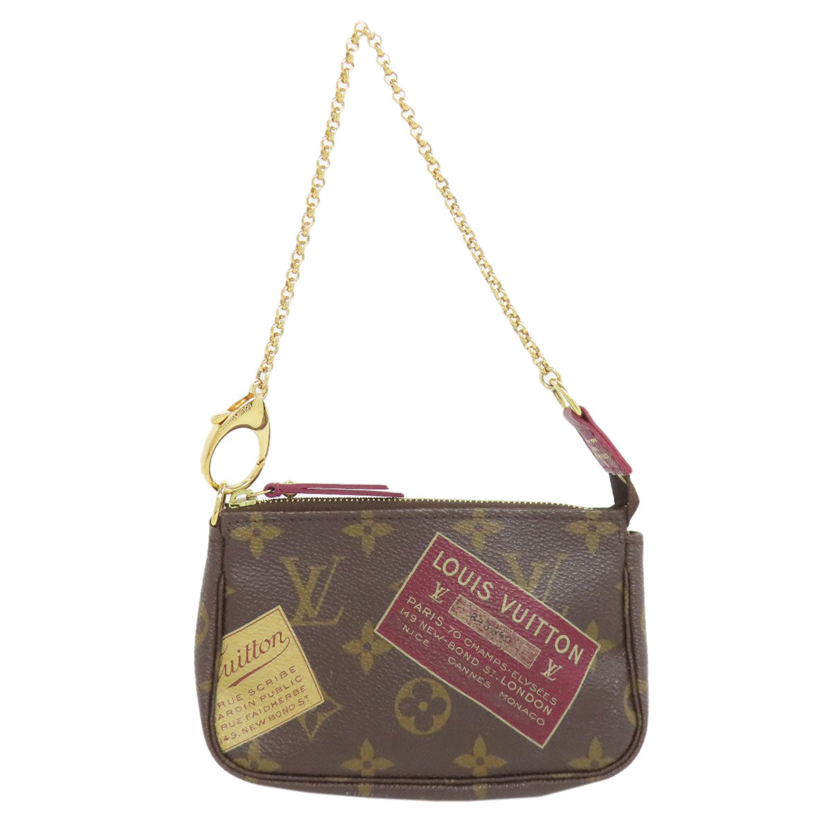 LOUIS VUITTON M63798 Mini Pochette Accessoires Label Collection Accessory pouch Monogram canvas Ladies [Used]