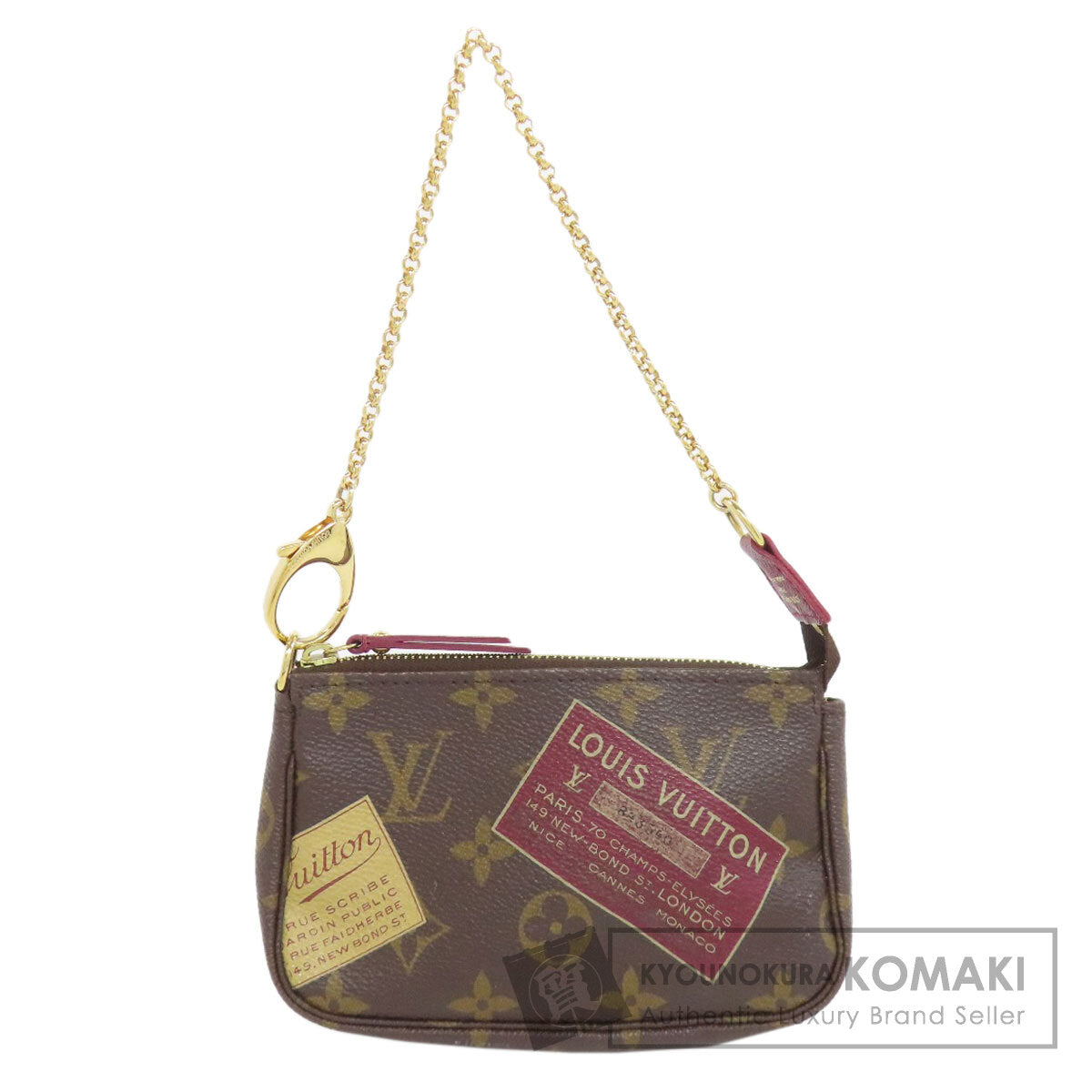LOUIS VUITTON M63798 Mini Pochette Accessoires Label Collection Accessory pouch Monogram canvas Ladies [Used]