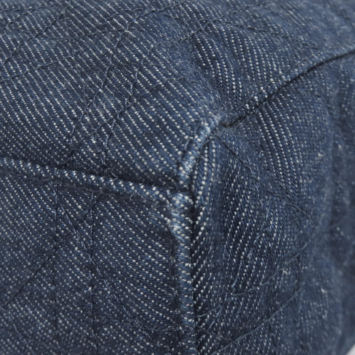 CHRISTIAN DIOR Lady Dior Cannage Tote 2WAY Handbag Denim Ladies [Used]