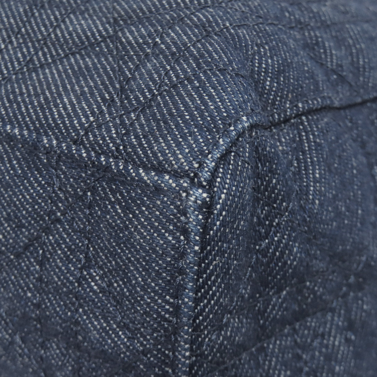 CHRISTIAN DIOR Lady Dior Cannage Tote 2WAY Handbag Denim Ladies [Used]