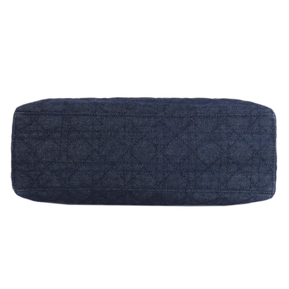 CHRISTIAN DIOR Lady Dior Cannage Tote 2WAY Handbag Denim Ladies [Used]