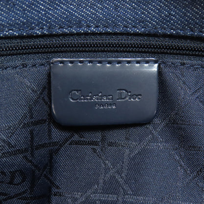 CHRISTIAN DIOR Lady Dior Cannage Tote 2WAY Handbag Denim Ladies [Used]