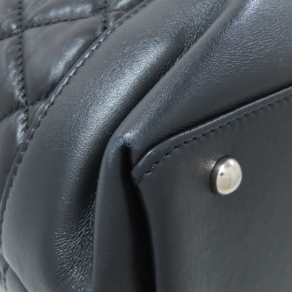 CHANEL Matelasse 2WAY SilverHardware Tote Bag Leather Ladies [Used]