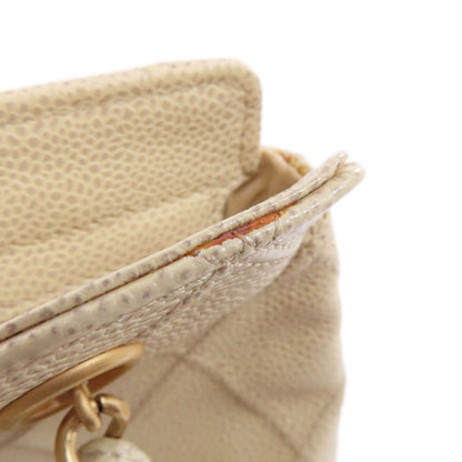 CHANEL Matelasse Chain Bag COCO Mark GoldHardware Tote Bag Grained Calfskin Skin Ladies [Used]