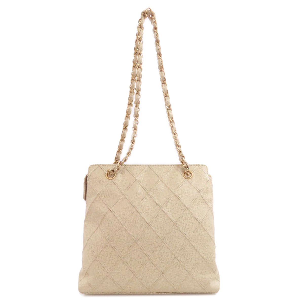 CHANEL Matelasse Chain Bag COCO Mark GoldHardware Tote Bag Grained Calfskin Skin Ladies [Used]