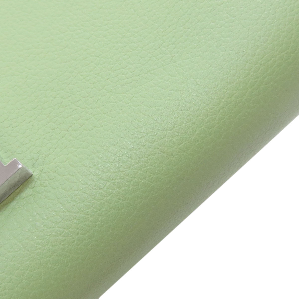 HERMES Constance Long To Go Vert Cricket SilverHardware Long wallet (with coin pocket) Evercolor Ladies [Used]