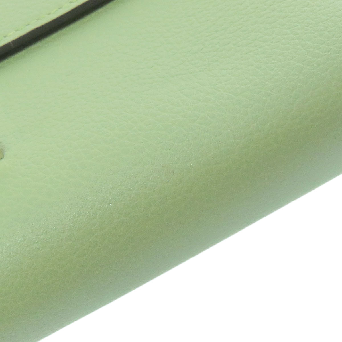 HERMES Constance Long To Go Vert Cricket SilverHardware Long wallet (with coin pocket) Evercolor Ladies [Used]