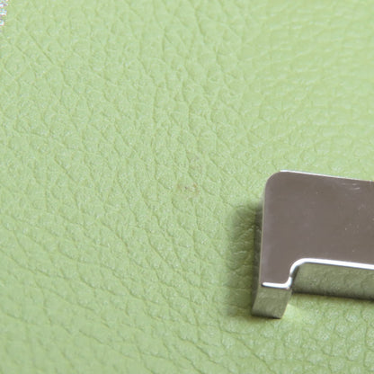 HERMES Constance Long To Go Vert Cricket SilverHardware Long wallet (with coin pocket) Evercolor Ladies [Used]