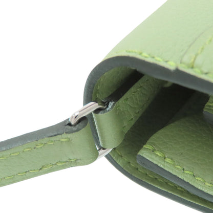 HERMES Constance Long To Go Vert Cricket SilverHardware Long wallet (with coin pocket) Evercolor Ladies [Used]