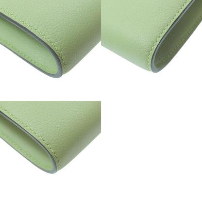 HERMES Constance Long To Go Vert Cricket SilverHardware Long wallet (with coin pocket) Evercolor Ladies [Used]