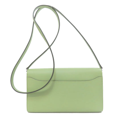 HERMES Constance Long To Go Vert Cricket SilverHardware Long wallet (with coin pocket) Evercolor Ladies [Used]