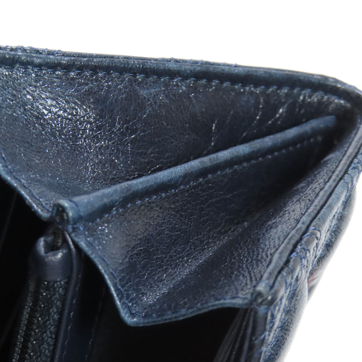 CHANEL Studs COCO Mark GoldHardware Long wallet (with coin pocket) Lambskin Ladies [Used]