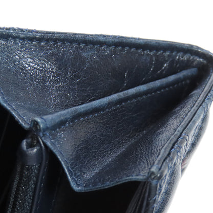 CHANEL Studs COCO Mark GoldHardware Long wallet (with coin pocket) Lambskin Ladies [Used]