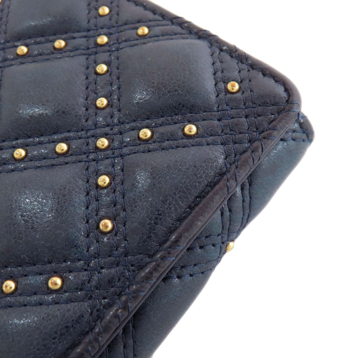 CHANEL Studs COCO Mark GoldHardware Long wallet (with coin pocket) Lambskin Ladies [Used]