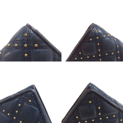 CHANEL Studs COCO Mark GoldHardware Long wallet (with coin pocket) Lambskin Ladies [Used]