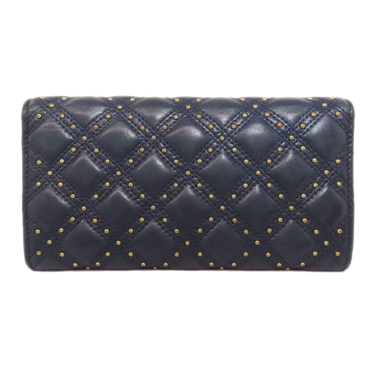 CHANEL Studs COCO Mark GoldHardware Long wallet (with coin pocket) Lambskin Ladies [Used]