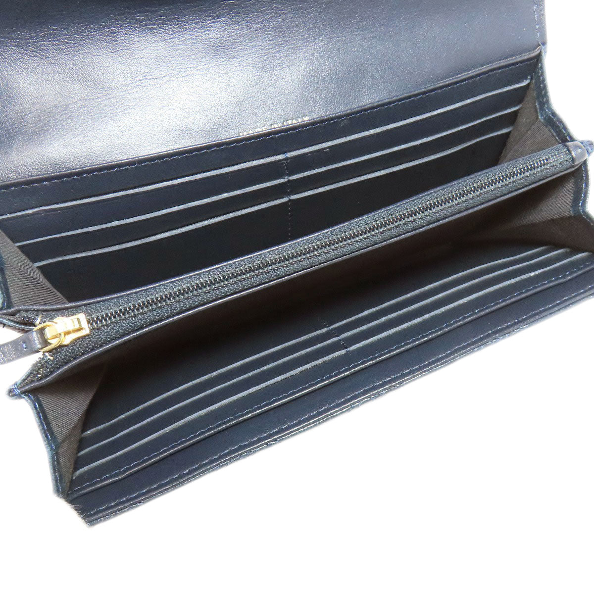 CHANEL Studs COCO Mark GoldHardware Long wallet (with coin pocket) Lambskin Ladies [Used]