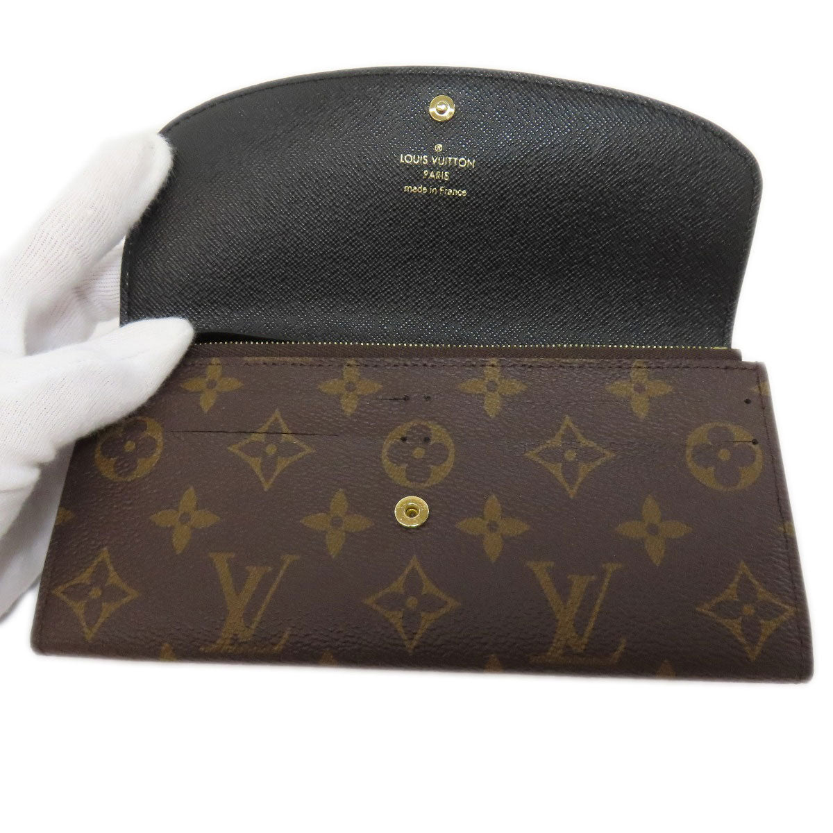 LOUIS VUITTON M82157 Portefeiulle ã» Emily Long wallet (with coin pocket) Monogram reverse Ladies [Used]