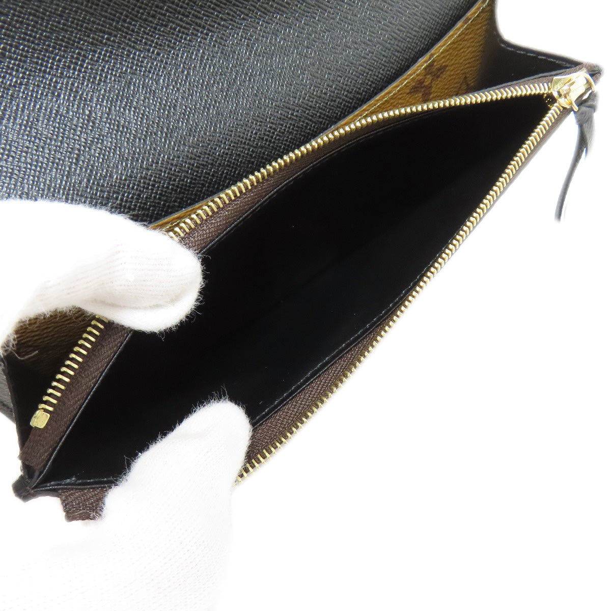 LOUIS VUITTON M82157 Portefeiulle ã» Emily Long wallet (with coin pocket) Monogram reverse Ladies [Used]