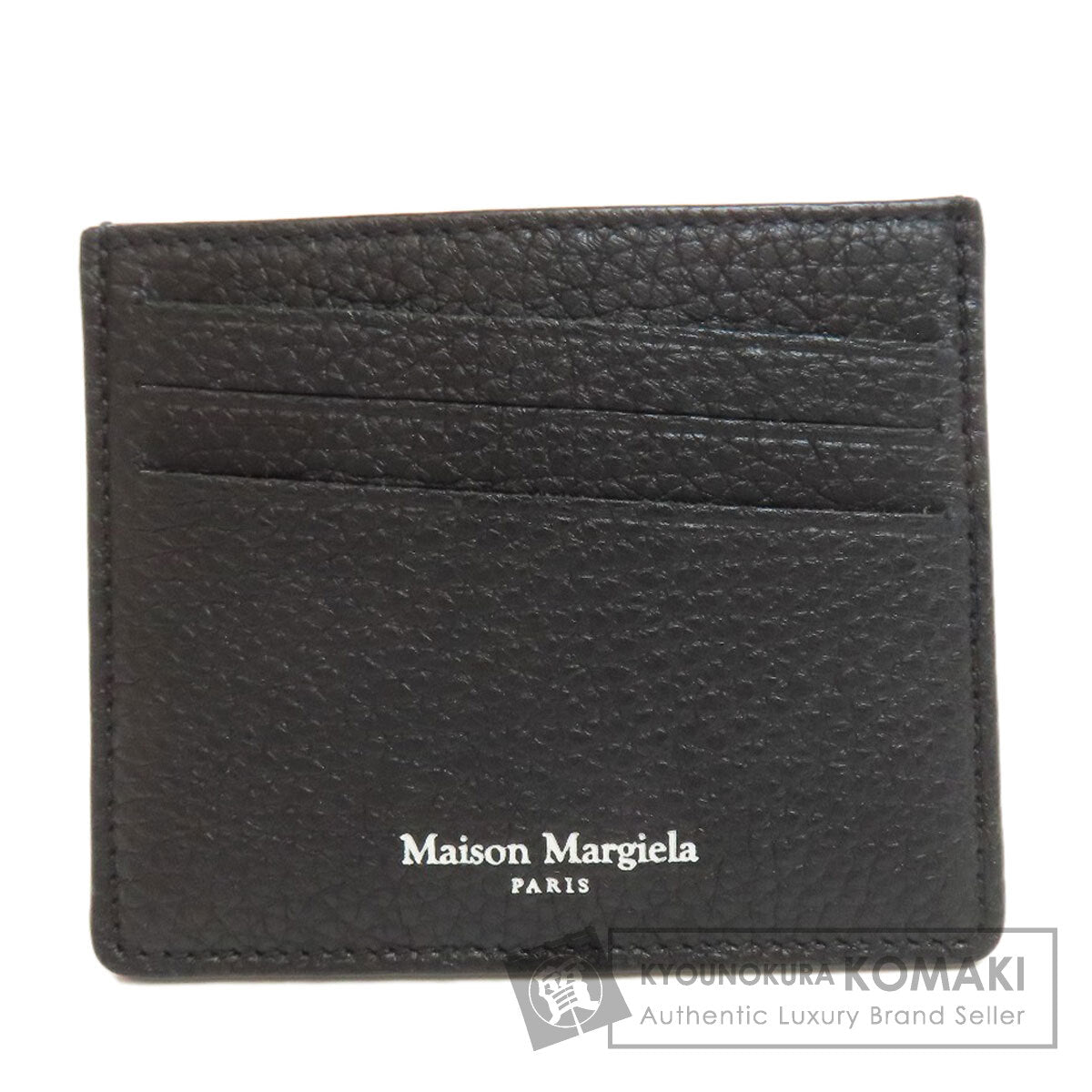 MaisonMargiela logo Card Case Leather Ladies [Used]
