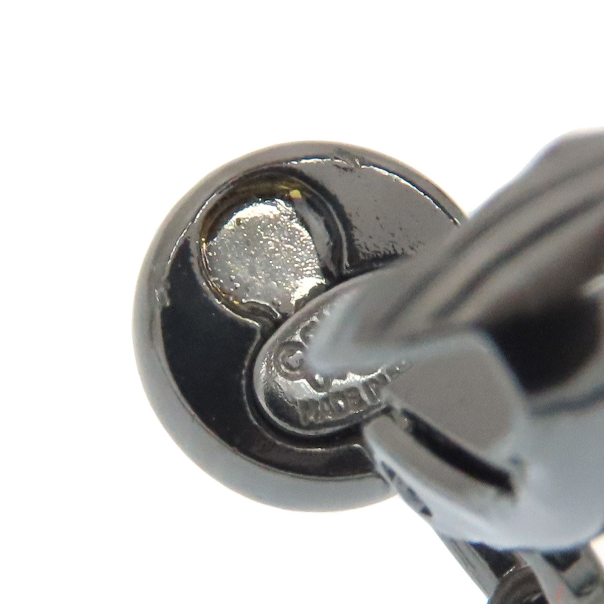 CHANEL COCO Mark Pearl Stone Earring Metal Ladies [Used]