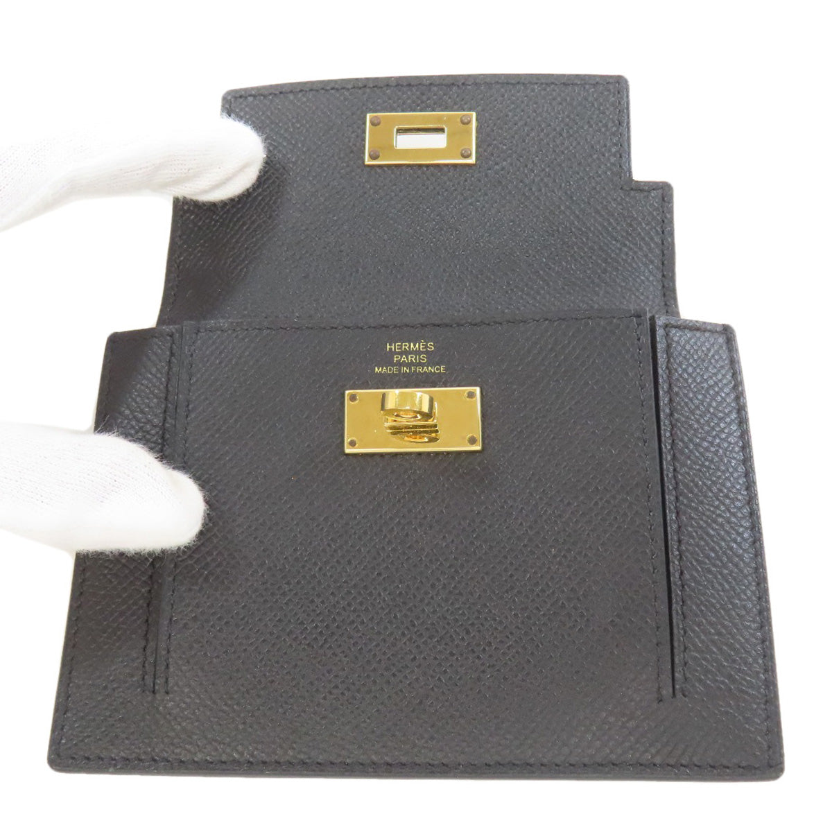 HERMES   Kelly Pocket GoldHardware coin purse  Epsom Ladies [Used]