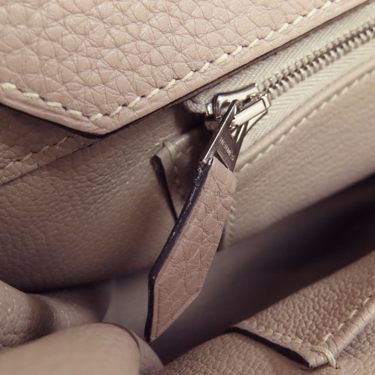 HERMES Birkin 35 Tourtiere Grey Silver Hardware Handbag Taurillon Clemence Ladies [Used]