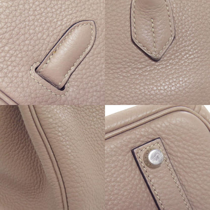 HERMES Birkin 35 Tourtiere Grey Silver Hardware Handbag Taurillon Clemence Ladies [Used]