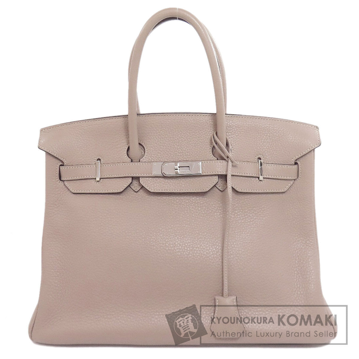 HERMES Birkin 35 Tourtiere Grey Silver Hardware Handbag Taurillon Clemence Ladies [Used]