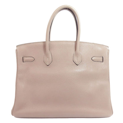 HERMES Birkin 35 Tourtiere Grey Silver Hardware Handbag Taurillon Clemence Ladies [Used]