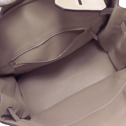 HERMES Birkin 35 Tourtiere Grey Silver Hardware Handbag Taurillon Clemence Ladies [Used]