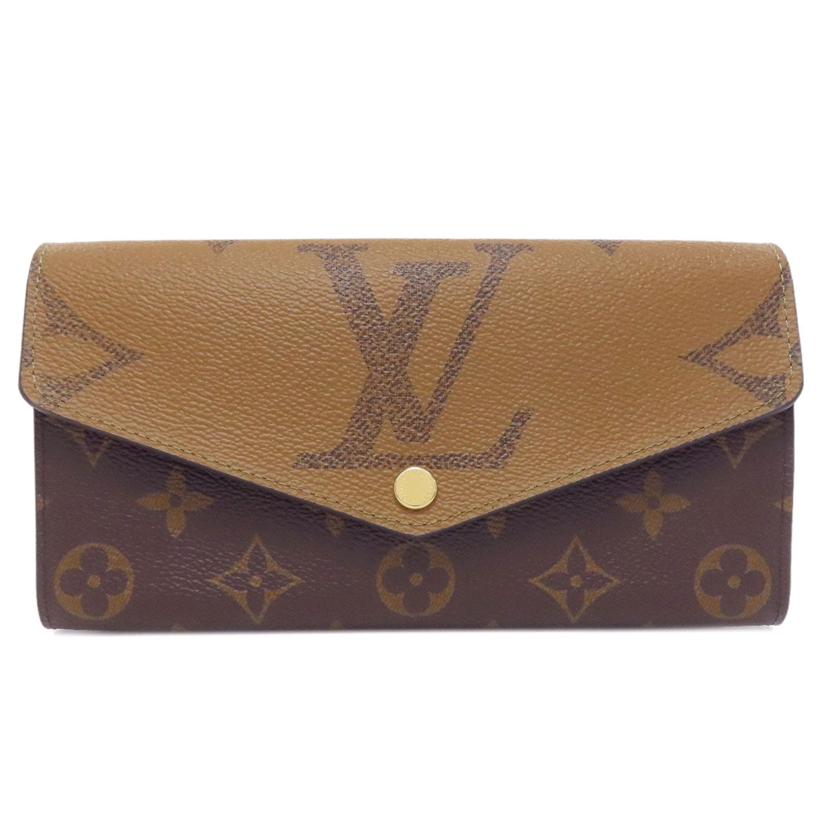 LOUIS VUITTON M80726 Portefeiulle Â· Sarah Long wallet (with coin pocket) Monogram reverse Ladies [Used]