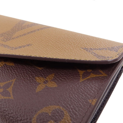 LOUIS VUITTON M80726 Portefeiulle Â· Sarah Long wallet (with coin pocket) Monogram reverse Ladies [Used]