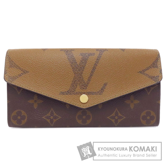 LOUIS VUITTON M80726 Portefeiulle Â· Sarah Long wallet (with coin pocket) Monogram reverse Ladies [Used]