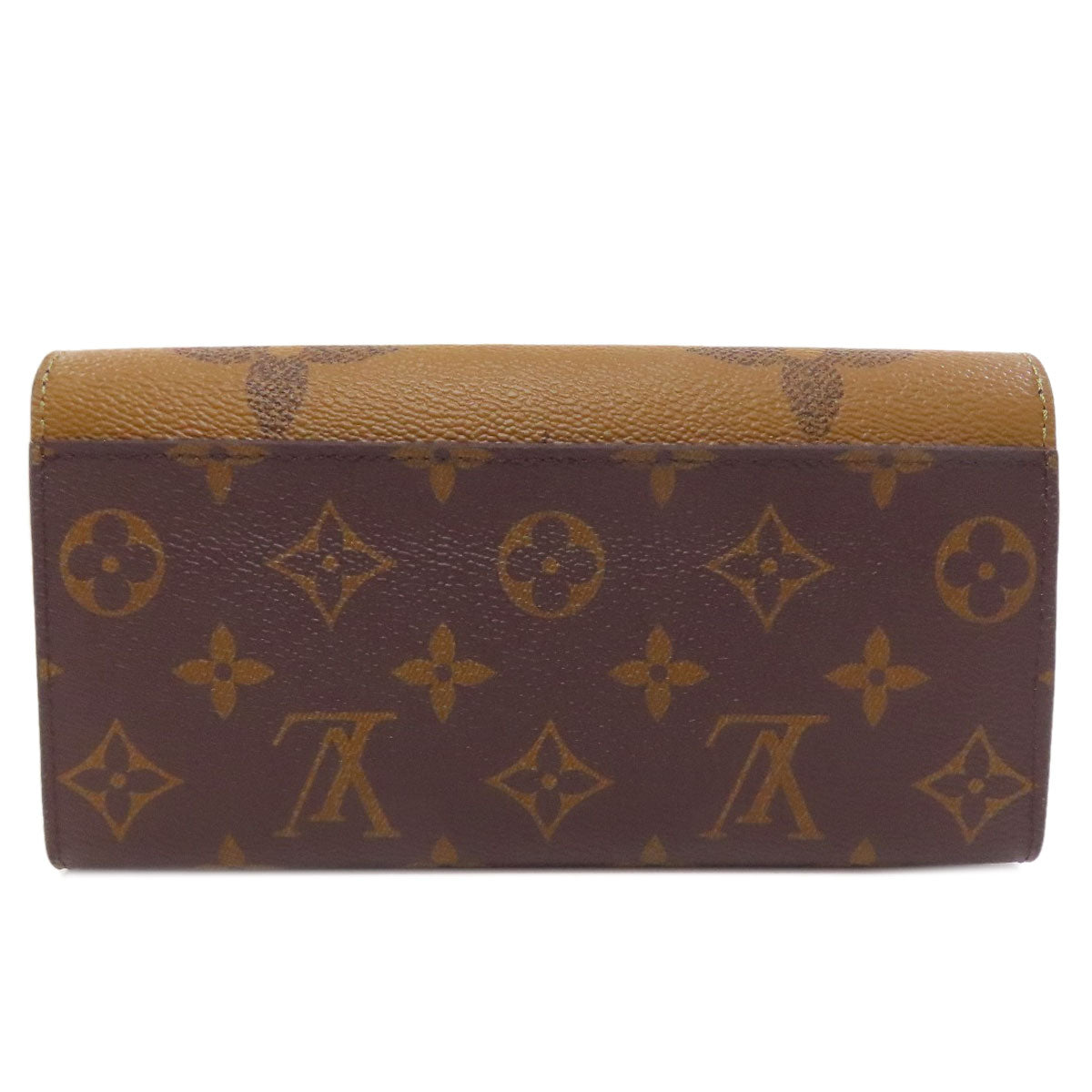 LOUIS VUITTON M80726 Portefeiulle Â· Sarah Long wallet (with coin pocket) Monogram reverse Ladies [Used]