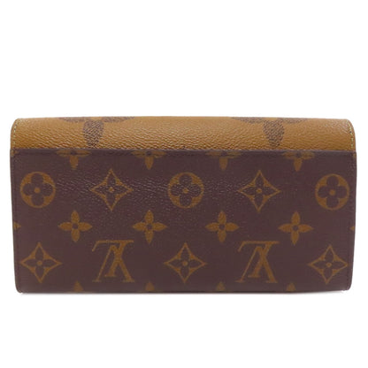 LOUIS VUITTON M80726 Portefeiulle Â· Sarah Long wallet (with coin pocket) Monogram reverse Ladies [Used]