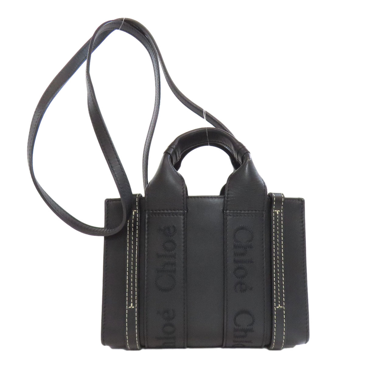 CHLOE Woody Mini 2WAY Shoulder Bag Calf Ladies [Used]