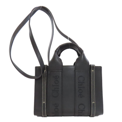 CHLOE Woody Mini 2WAY Shoulder Bag Calf Ladies [Used]