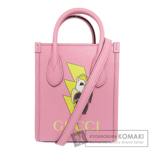 GUCCI 671623 Bananya collaboration 2WAY Handbag Calf Ladies [Used]