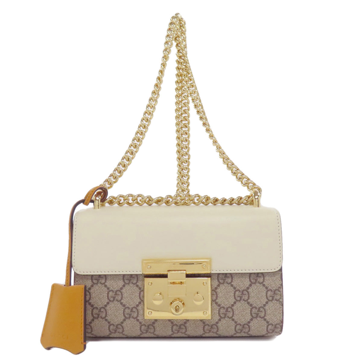 GUCCI 409487 Small Padlock GG Supreme Shoulder Bag PVC LeatherLadies [Used]